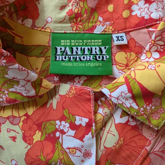 Big Bud Press Pantry Button-up Shirt Spring Rapture Size XS - Picture 3 of 11